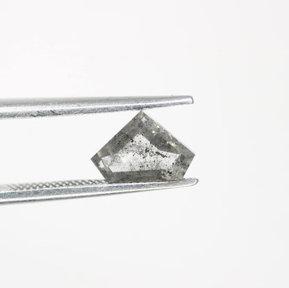 Unique Triangle-Shaped Salt and Pepper Diamond - Eye-Catching Gemstone for Engagement Rings, Artisan Jewelry & Custom Creations