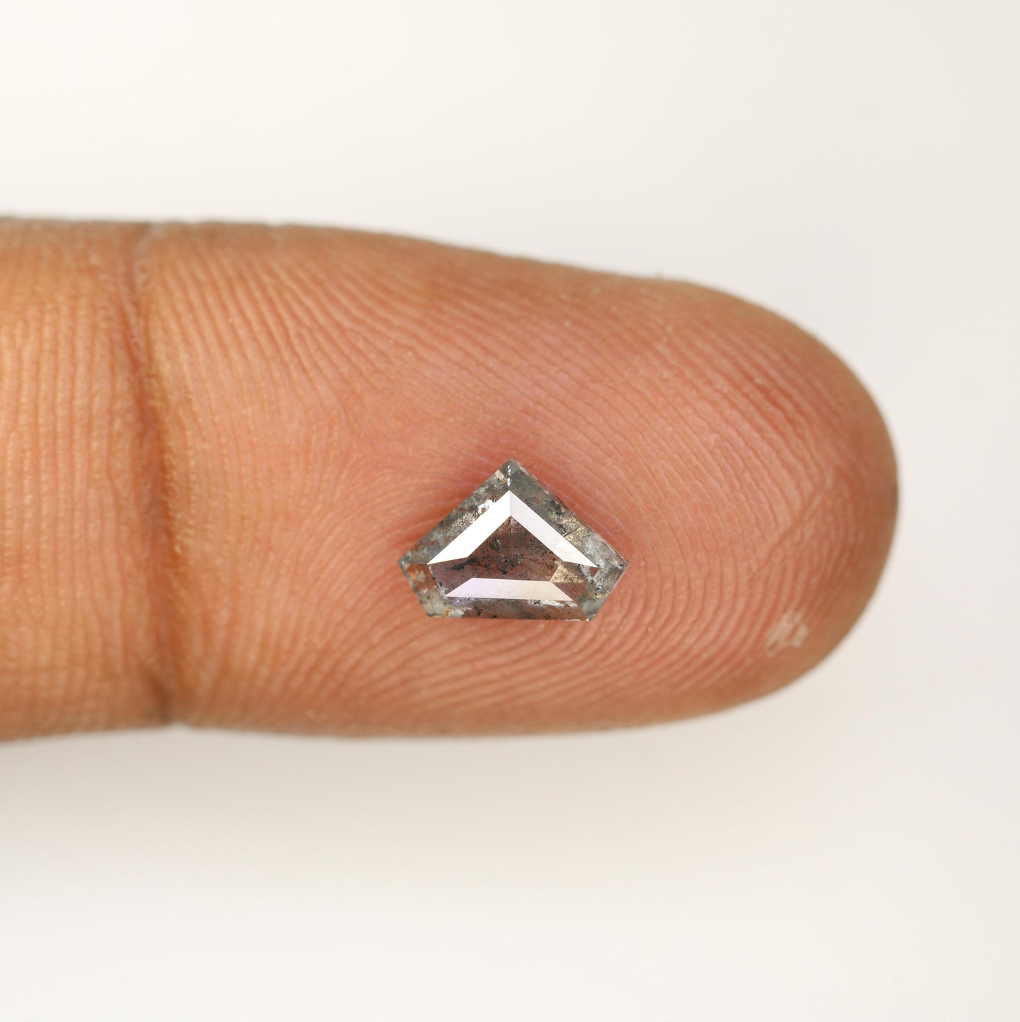 Unique Triangle-Shaped Salt and Pepper Diamond - Eye-Catching Gemstone for Engagement Rings, Artisan Jewelry & Custom Creations
