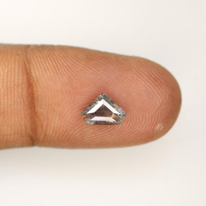 Unique Triangle-Shaped Salt and Pepper Diamond - Eye-Catching Gemstone for Engagement Rings, Artisan Jewelry & Custom Creations
