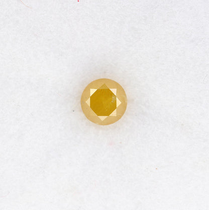 Natural Yellow Rustic Round Cut Diamond - Unique Gemstone for Artisan Jewelry, Engagement Rings & Custom Designs