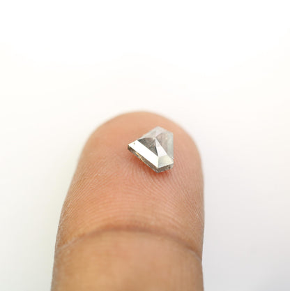 Unique Triangle-Shaped Salt and Pepper Diamond - Eye-Catching Gemstone for Engagement Rings, Artisan Jewelry & Custom Creations