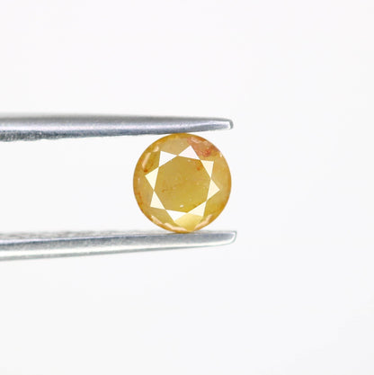 Dazzling Natural Yellow Rustic Round Cut Diamond - Exquisite Gemstone for Engagement Rings, Unique Jewelry & Custom Creations