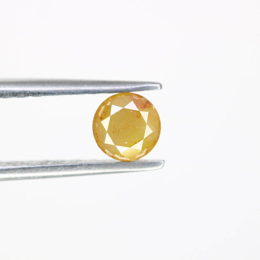 Dazzling Natural Yellow Rustic Round Cut Diamond - Exquisite Gemstone for Engagement Rings, Unique Jewelry & Custom Creations