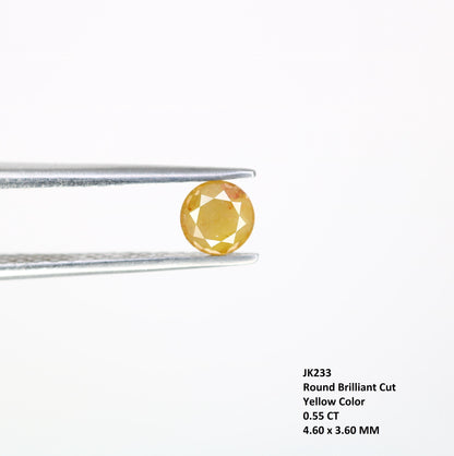 Dazzling Natural Yellow Rustic Round Cut Diamond - Exquisite Gemstone for Engagement Rings, Unique Jewelry & Custom Creations