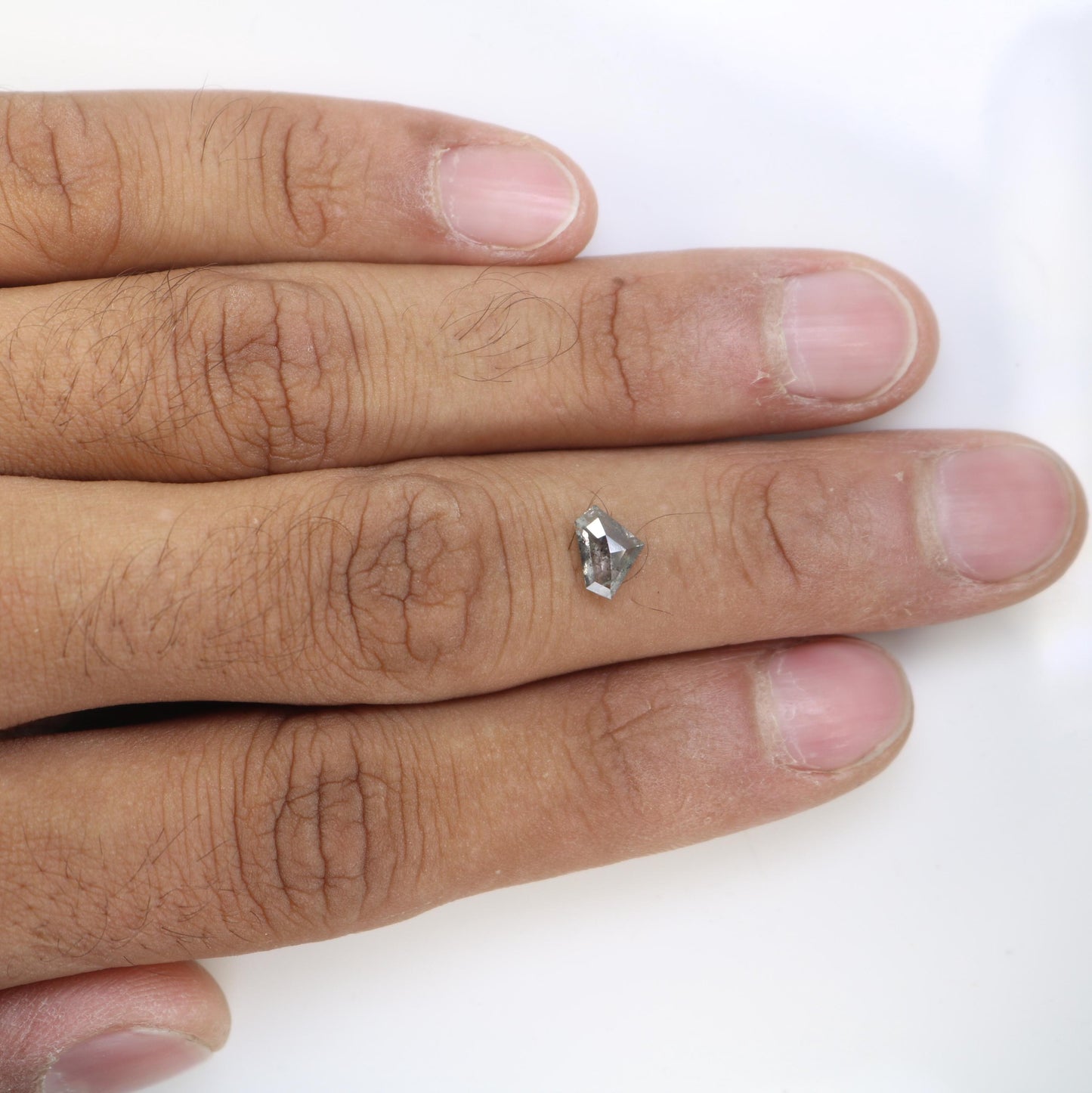 Unique Triangle-Shaped Salt and Pepper Diamond - Eye-Catching Gemstone for Engagement Rings, Artisan Jewelry & Custom Creations