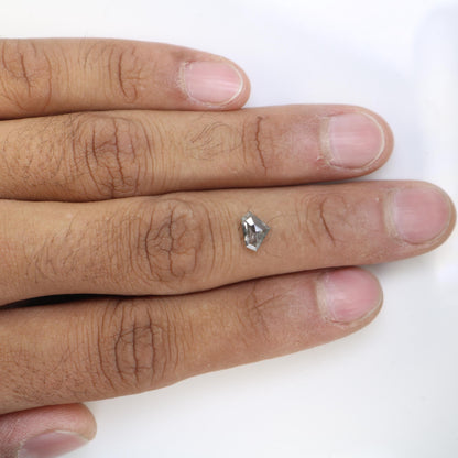 Unique Triangle-Shaped Salt and Pepper Diamond - Eye-Catching Gemstone for Engagement Rings, Artisan Jewelry & Custom Creations