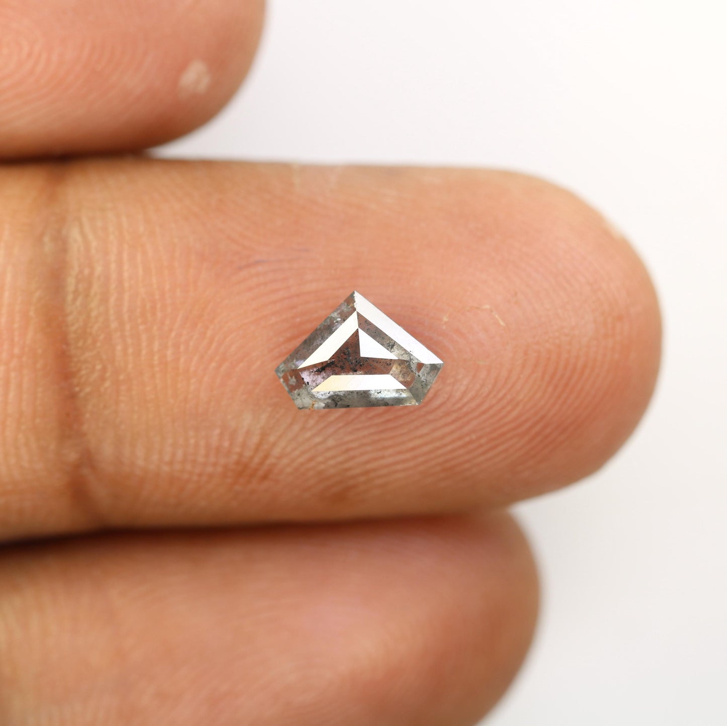 Unique Triangle-Shaped Salt and Pepper Diamond - Eye-Catching Gemstone for Engagement Rings, Artisan Jewelry & Custom Creations