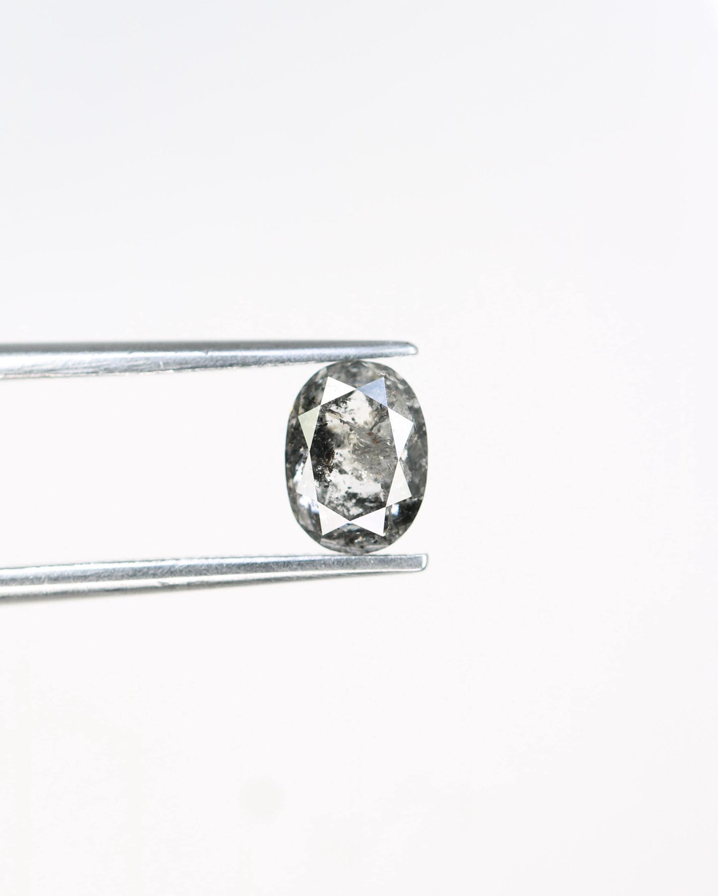 Beautiful Oval-Shaped Salt and Pepper Diamond - Unique Gemstone for Engagement Rings, Artisan Jewelry & Custom Designs