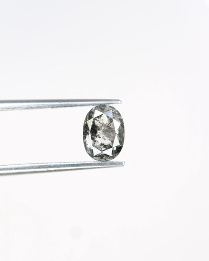 Beautiful Oval-Shaped Salt and Pepper Diamond - Unique Gemstone for Engagement Rings, Artisan Jewelry & Custom Designs