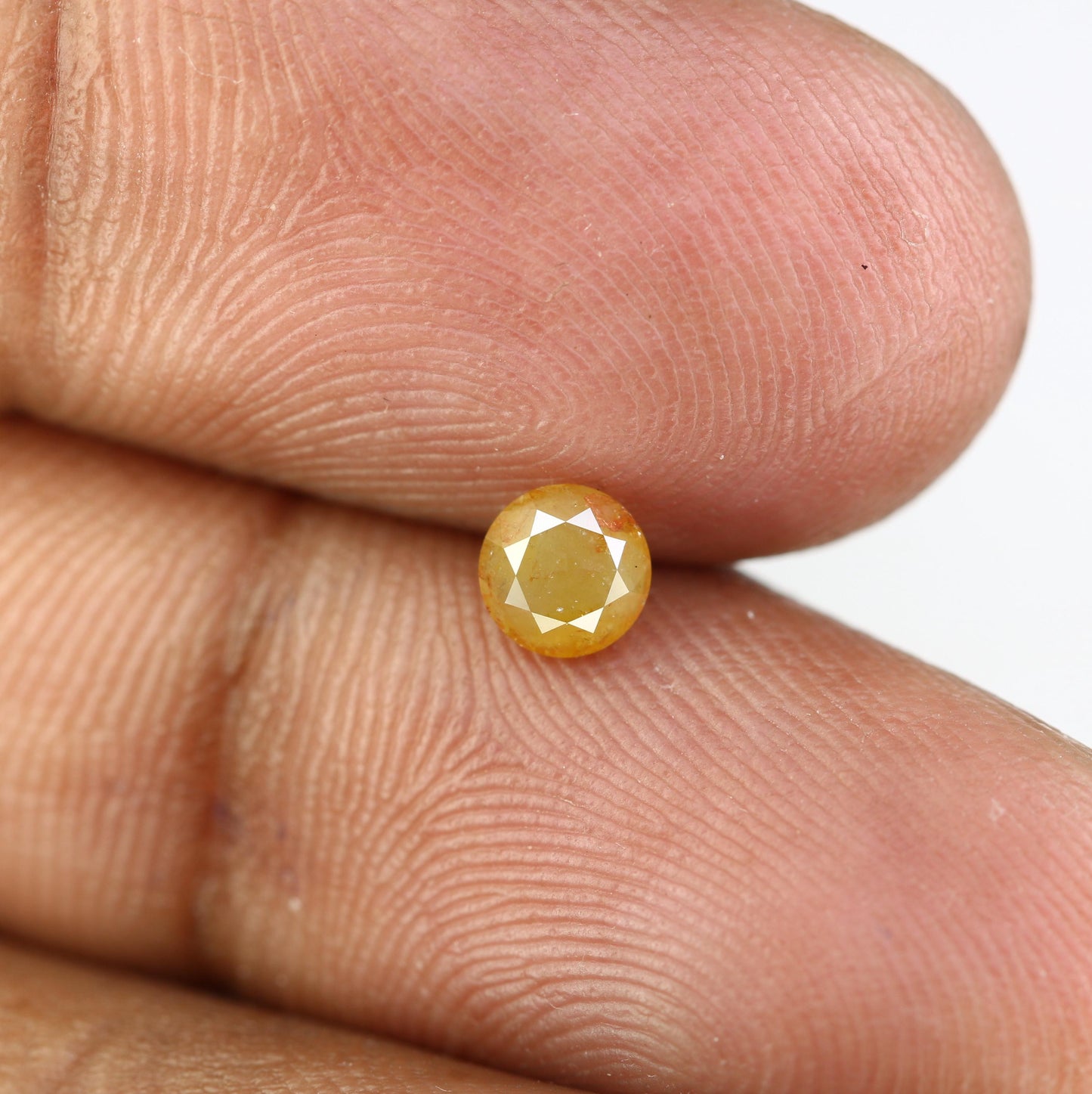 Dazzling Natural Yellow Rustic Round Cut Diamond - Exquisite Gemstone for Engagement Rings, Unique Jewelry & Custom Creations