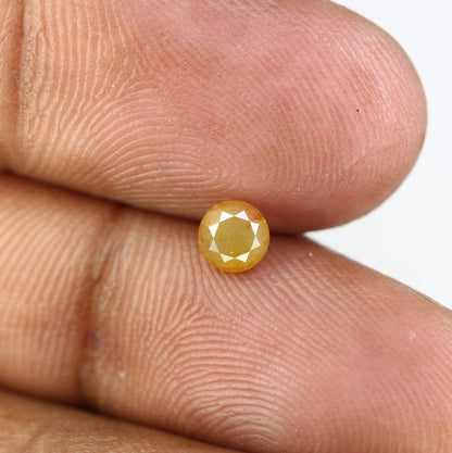 Dazzling Natural Yellow Rustic Round Cut Diamond - Exquisite Gemstone for Engagement Rings, Unique Jewelry & Custom Creations
