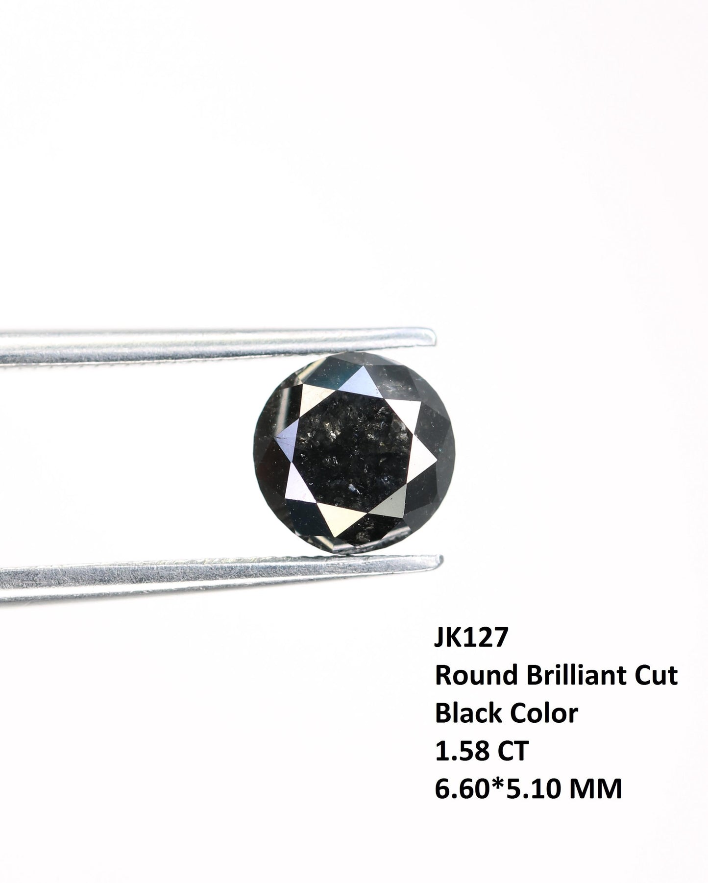 1.58 CT Natural Loose Round Brilliant Cut Diamond | 1 Carat Engagement Gem | Ethical Conflict-Free Sparkling Stone Ideal for Jewelry Design