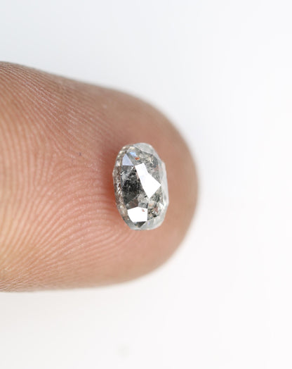 Beautiful Oval-Shaped Salt and Pepper Diamond - Unique Gemstone for Engagement Rings, Artisan Jewelry & Custom Designs