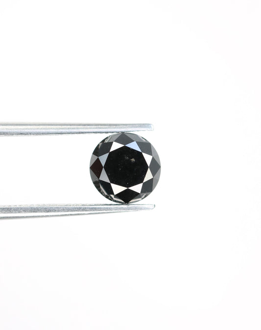 1.55 CT Luxurious Loose Black Treated Diamond | Distinctive Fancy Black Gemstone for Custom Jewelry | Anniversary Gift | Jewelry Creation