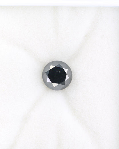 1.55 CT Luxurious Loose Black Treated Diamond | Distinctive Fancy Black Gemstone for Custom Jewelry | Anniversary Gift | Jewelry Creation