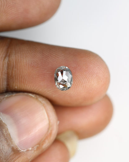 Beautiful Oval-Shaped Salt and Pepper Diamond - Unique Gemstone for Engagement Rings, Artisan Jewelry & Custom Designs