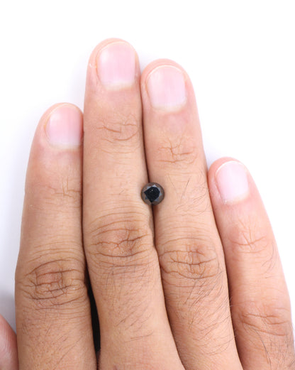 1.55 CT Luxurious Loose Black Treated Diamond | Distinctive Fancy Black Gemstone for Custom Jewelry | Anniversary Gift | Jewelry Creation