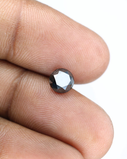 1.55 CT Luxurious Loose Black Treated Diamond | Distinctive Fancy Black Gemstone for Custom Jewelry | Anniversary Gift | Jewelry Creation
