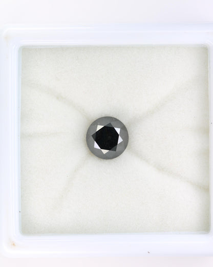 2.46 CT Premium Loose Black Treated Diamond | Fancy Black Stone for Jewelry Design | Perfect Gift for Anniversaries | Gemstone for Custom