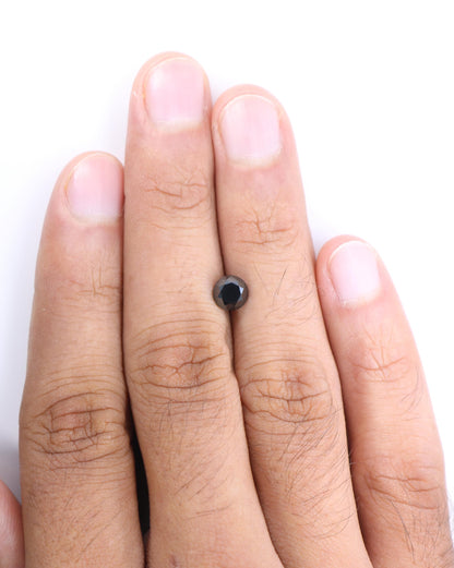 1.50 CT Natural Black Diamond | Loose Fancy Black Gemstone for Unique Jewelry | Timeless Anniversary Gift | Custom Jewelry Making Supply