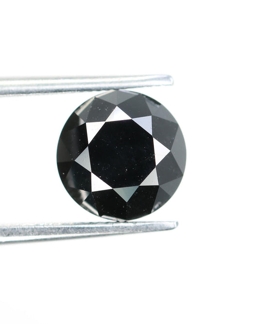 2.39 CT Natural Fancy Black Treated Diamond | Loose Black Gemstone for Handmade Jewelry | Unique Anniversary Gift | Artisan Jewelry Supply