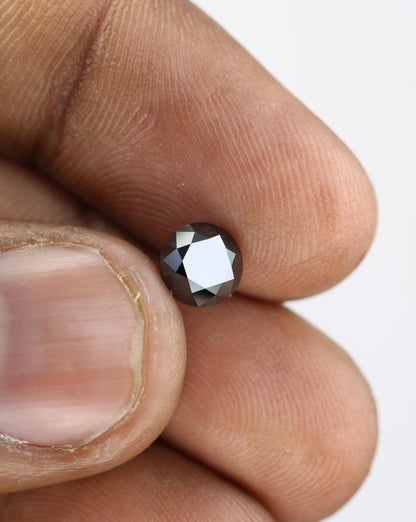 1.50 CT Natural Black Diamond | Loose Fancy Black Gemstone for Unique Jewelry | Timeless Anniversary Gift | Custom Jewelry Making Supply