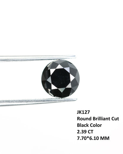 2.39 CT Natural Fancy Black Treated Diamond | Loose Black Gemstone for Handmade Jewelry | Unique Anniversary Gift | Artisan Jewelry Supply