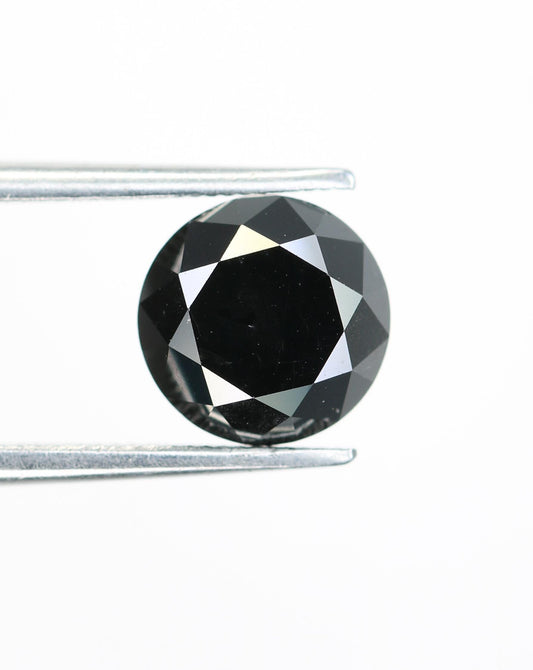 2.50 CT Natural Loose Black Treated Diamond | Unique Fancy Black Diamond for Jewelry Making | Perfect Anniversary Gift | Handcrafted Jewelry