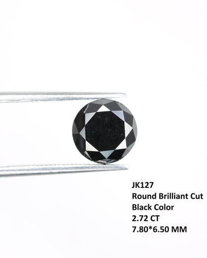2.72 CT Natural Raw Black Treated Diamond | Stunning Fancy Black Gemstone for Custom Jewelry | Ideal Gift for Anniversaries | Unique Gem