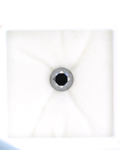 2.39 CT Natural Fancy Black Treated Diamond | Loose Black Gemstone for Handmade Jewelry | Unique Anniversary Gift | Artisan Jewelry Supply