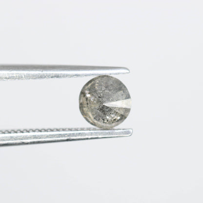 Natural Round Salt and Pepper Diamond - Unique Loose Gemstone for Custom Engagement Rings and Jewelry