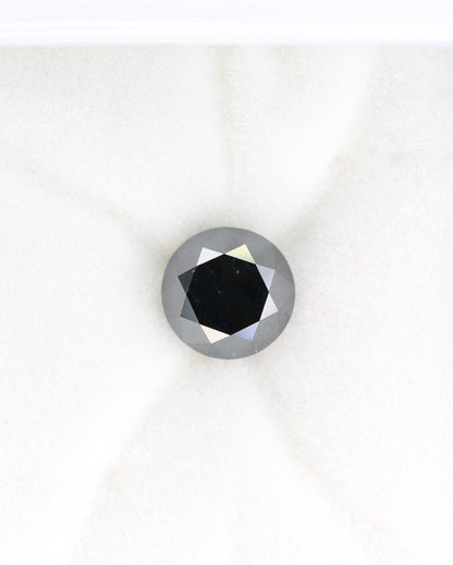 2.50 CT Natural Loose Black Treated Diamond | Unique Fancy Black Diamond for Jewelry Making | Perfect Anniversary Gift | Handcrafted Jewelry