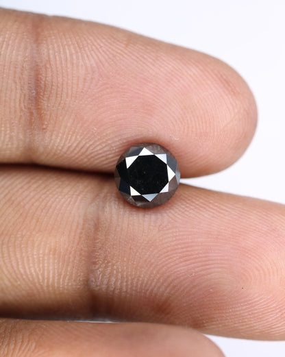 2.72 CT Natural Raw Black Treated Diamond | Stunning Fancy Black Gemstone for Custom Jewelry | Ideal Gift for Anniversaries | Unique Gem