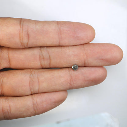 Natural Round Salt and Pepper Diamond - Unique Loose Gemstone for Custom Engagement Rings and Jewelry
