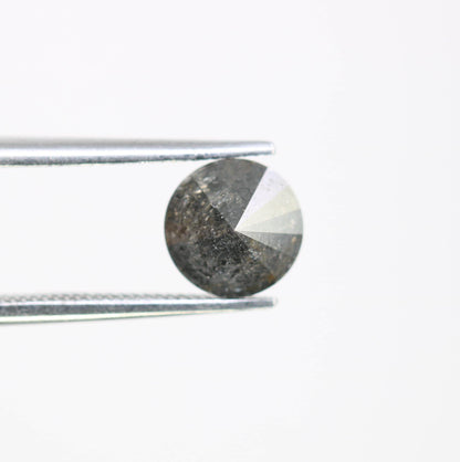 Natural Salt and Pepper Diamond - Polished Round Brilliant - 1.57 Carat Loose Gemstone for Custom Engagement & Wedding Rings