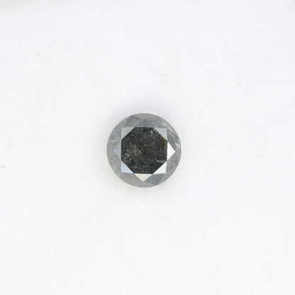 Natural Salt and Pepper Diamond - Polished Round Brilliant - 1.57 Carat Loose Gemstone for Custom Engagement & Wedding Rings