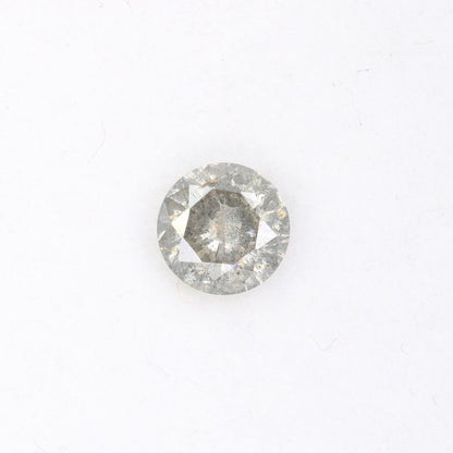 0.65 CT Natural Salt and Pepper Round Brilliant Diamond - Unique Loose Gemstone for Custom Jewelry and Engagement Rings