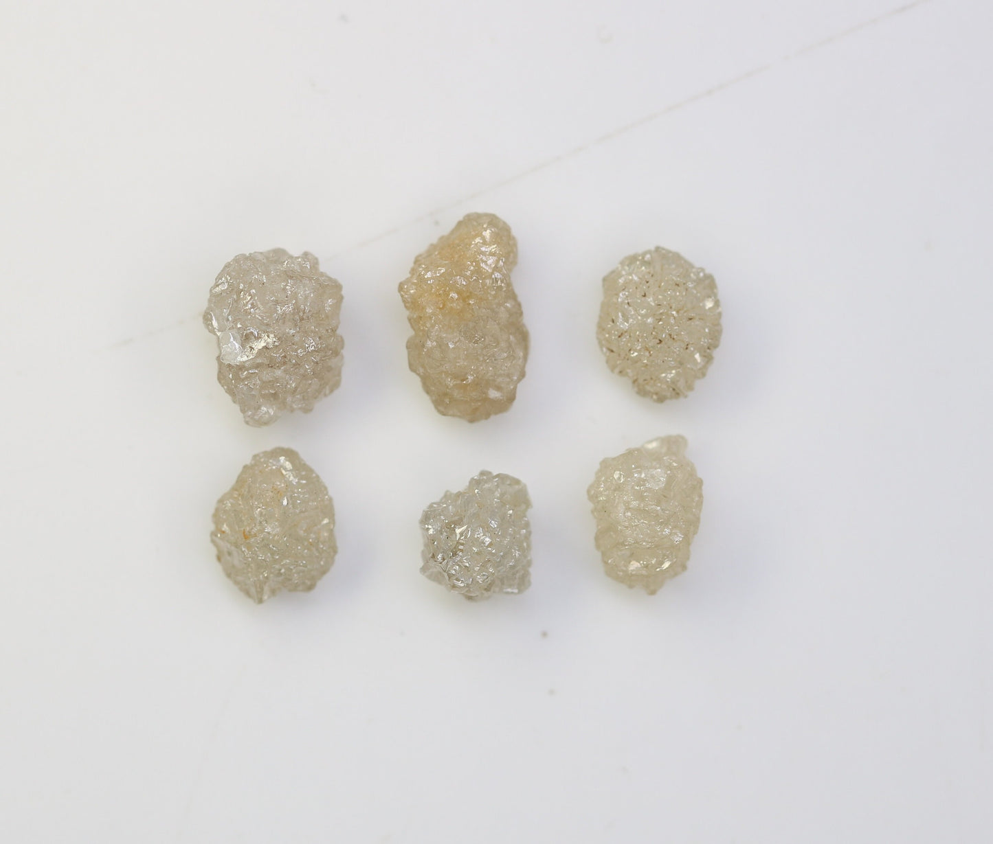 3.40 CT Natural Rough Loose Diamonds, 6.70 to 4.40 MM Gray Uncut Stones, Precious Gemstones for Jewelry Making, Unique Gift for Anniversary