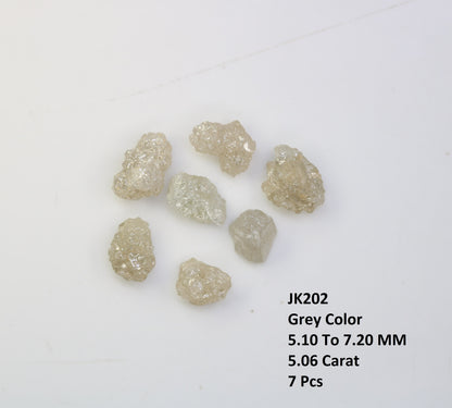 5.06 CT Uncut Natural Rough Loose Diamonds, Gray Unique Gemstones for Jewelry Making, Perfect for Engagement Rings