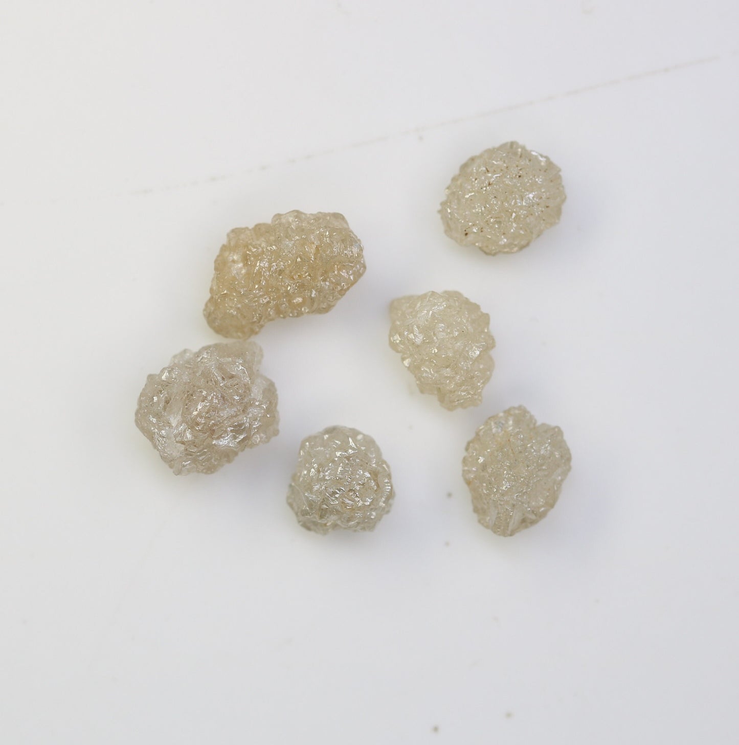 3.40 CT Natural Rough Loose Diamonds, 6.70 to 4.40 MM Gray Uncut Stones, Precious Gemstones for Jewelry Making, Unique Gift for Anniversary