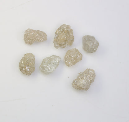 5.06 CT Uncut Natural Rough Loose Diamonds, Gray Unique Gemstones for Jewelry Making, Perfect for Engagement Rings