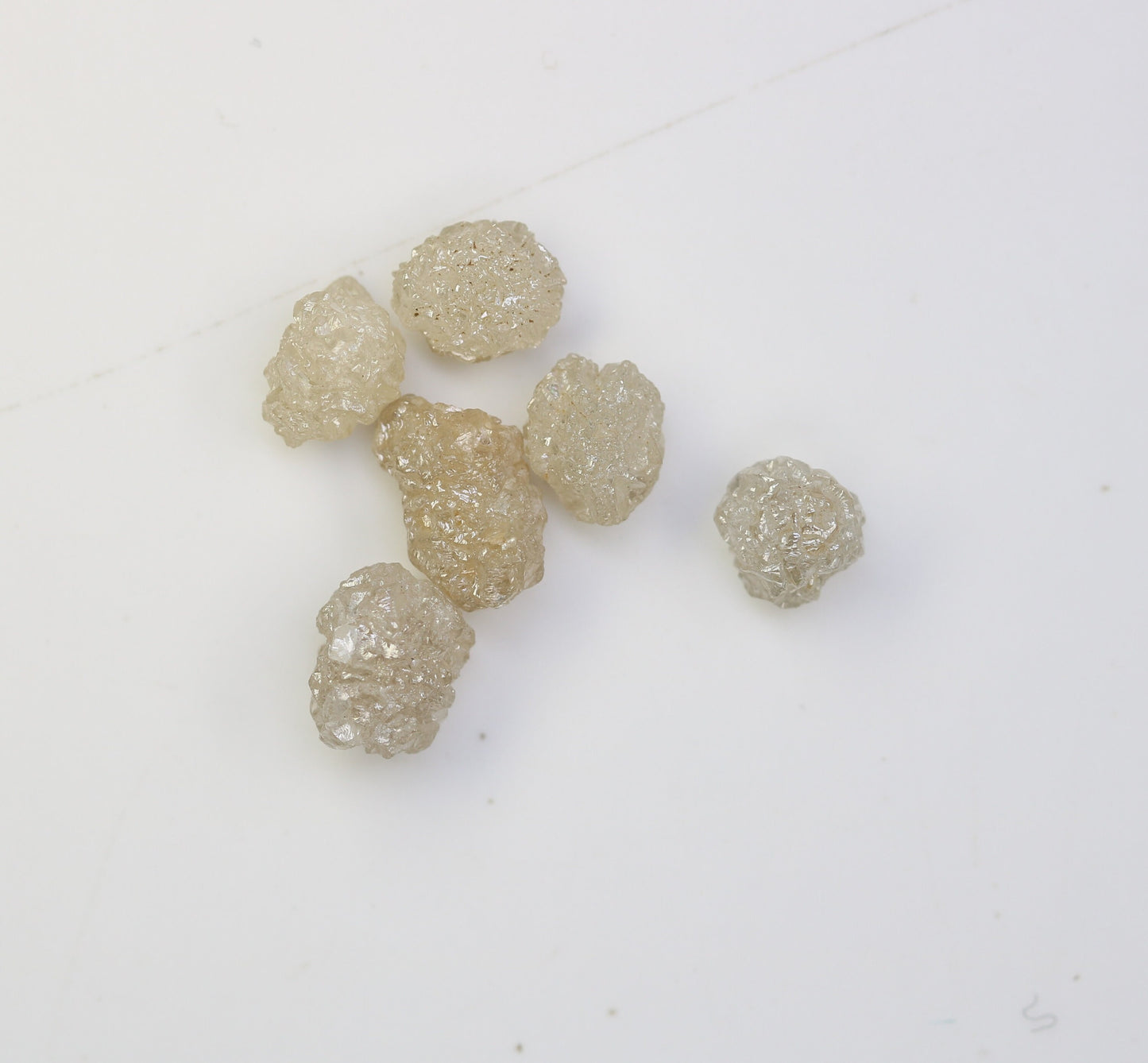 3.40 CT Natural Rough Loose Diamonds, 6.70 to 4.40 MM Gray Uncut Stones, Precious Gemstones for Jewelry Making, Unique Gift for Anniversary