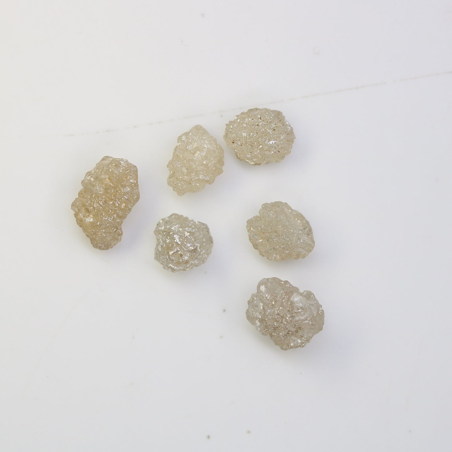 3.40 CT Natural Rough Loose Diamonds, 6.70 to 4.40 MM Gray Uncut Stones, Precious Gemstones for Jewelry Making, Unique Gift for Anniversary
