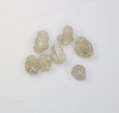 5.06 CT Uncut Natural Rough Loose Diamonds, Gray Unique Gemstones for Jewelry Making, Perfect for Engagement Rings
