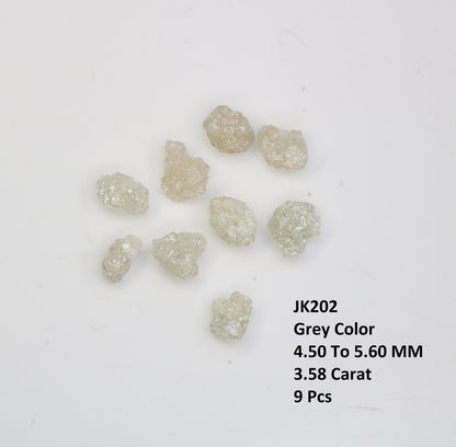 3.58 CT Natural Earth-Mined Colorless Rough Diamond, Uncut Gemstone for Earrings, Necklaces, and Anniversary Jewelry Gifts for Women