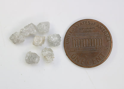 5.45 CT Natural Earth-Mined Colorless Rough Diamond | Uncut Gemstone for Earrings or Necklace | Anniversary Jewelry | Perfect Gift for Women