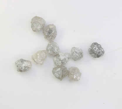 5.84 CT Natural Earth-Mined Colorless Rough Diamond, Uncut Gemstone for Earrings, Necklaces, and Anniversary Jewelry Gifts for Women