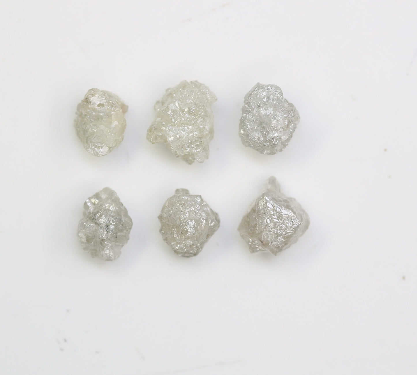 3.44 CT 6 MM Unique Natural Rough Loose Diamonds, Gray Uncut Stones, Precious Gemstones for Jewelry Making, Perfect Gift for Anniversaries