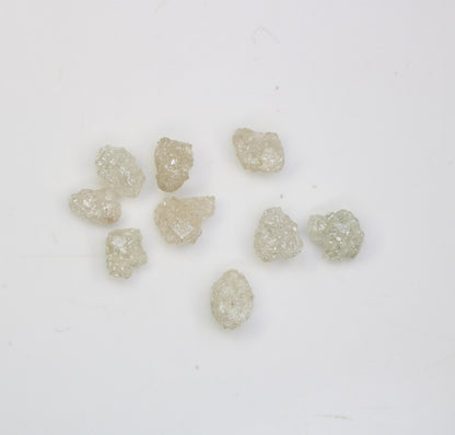 3.58 CT Natural Earth-Mined Colorless Rough Diamond, Uncut Gemstone for Earrings, Necklaces, and Anniversary Jewelry Gifts for Women