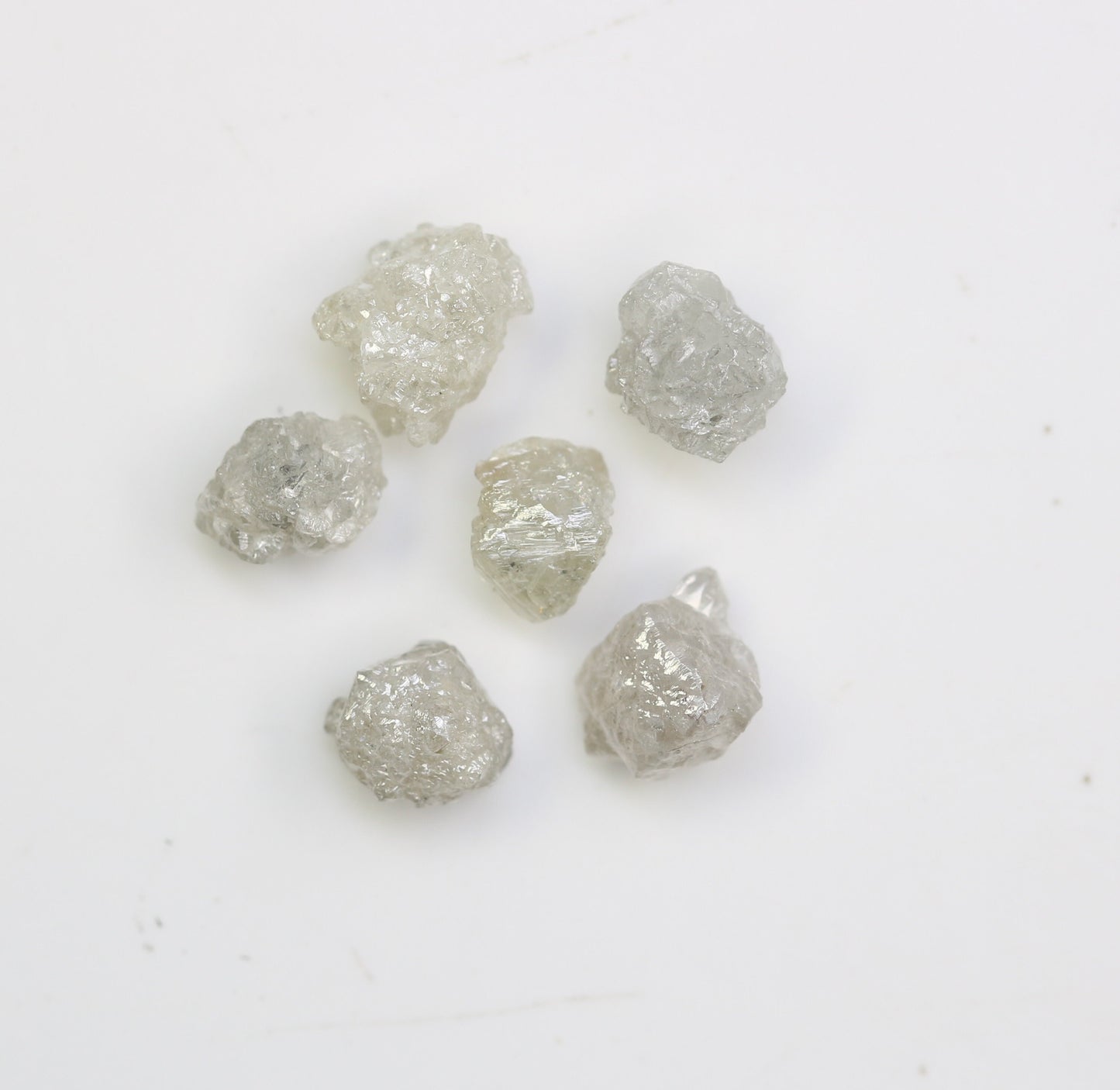 3.44 CT 6 MM Unique Natural Rough Loose Diamonds, Gray Uncut Stones, Precious Gemstones for Jewelry Making, Perfect Gift for Anniversaries